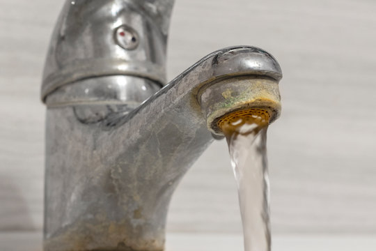 tap with limescale